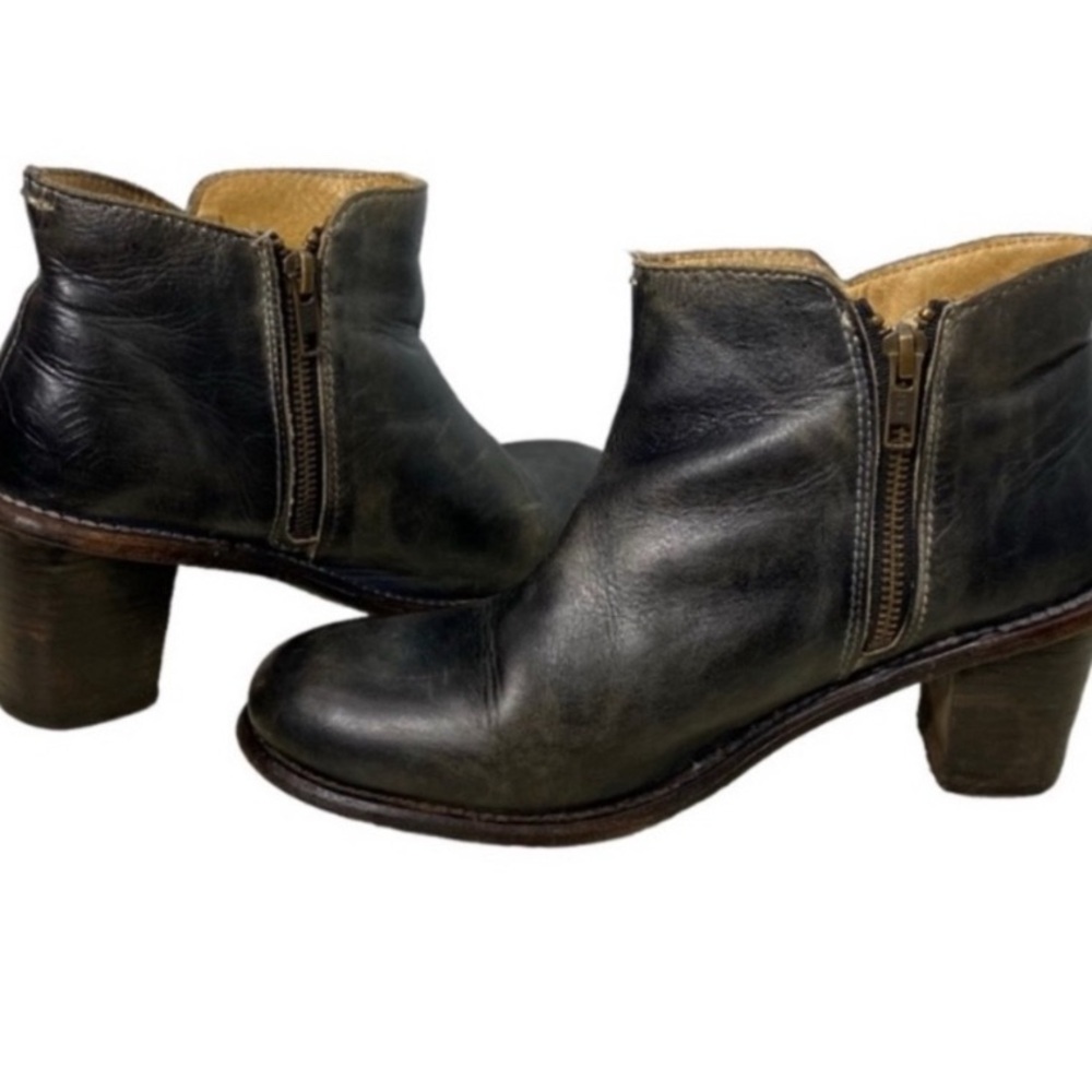 Bed Stu Distressed Leather Cobbler Sonic Bench Made Ankle Heeled Booties Shoes 9 - Picture 5 of 13
